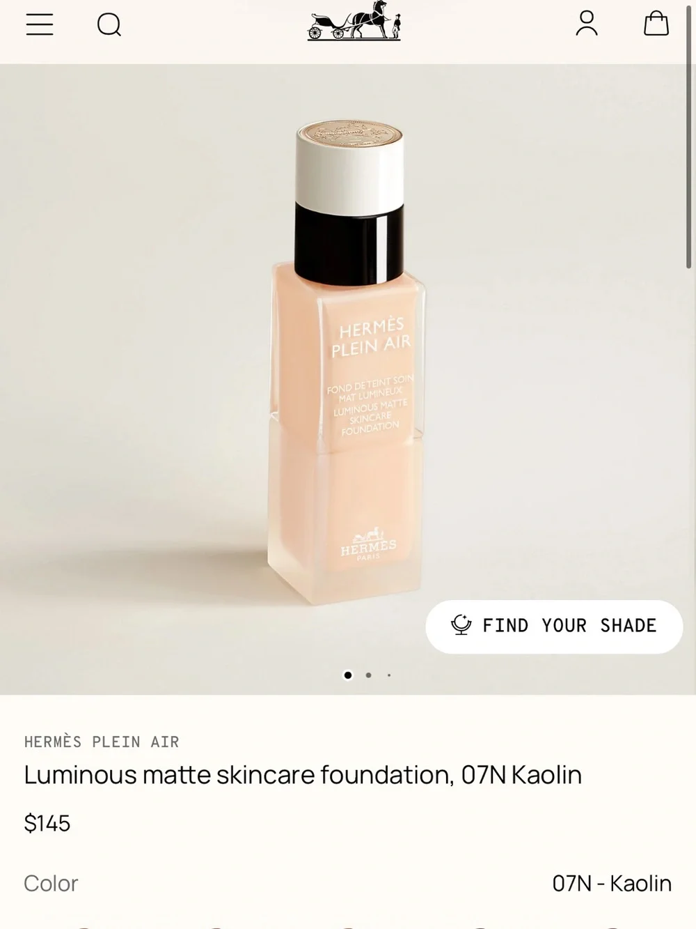 LIKE NEW USED ONCE - Hermes Plein Air Luminous Matte Foundation - Picture 1 of 5